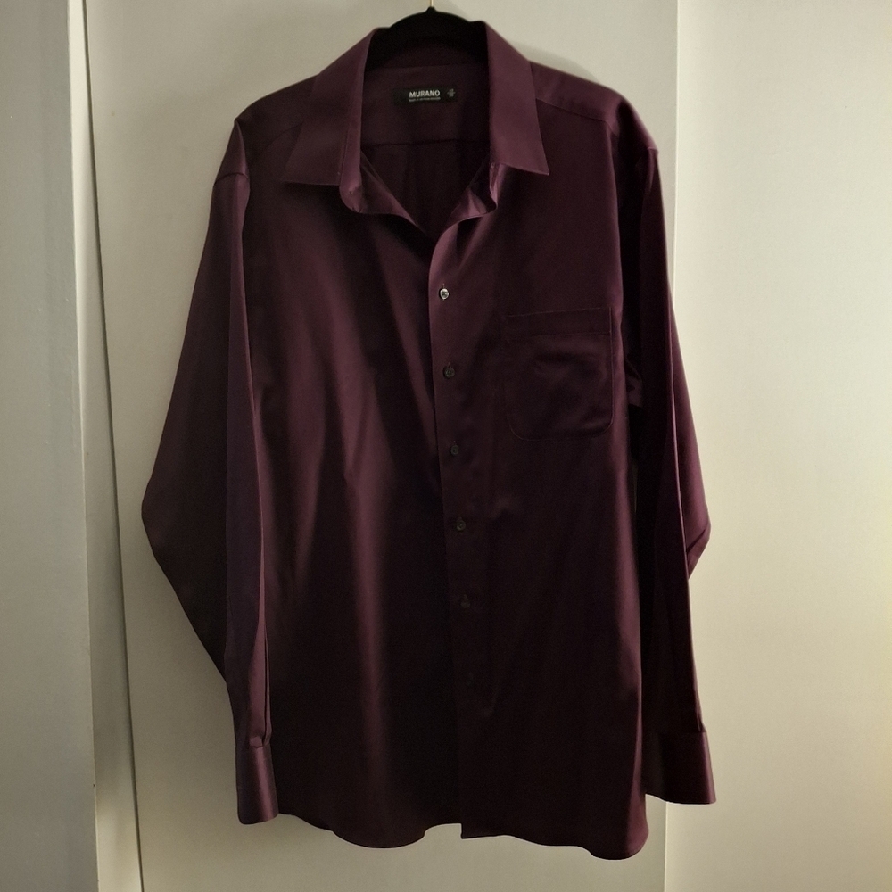 Murano Men's Deep Purple Dress Shirt